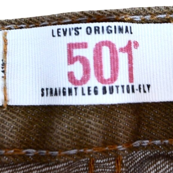 Levi’s 501 Jeans 36x30 Brown Distressed Grunge Washed Out Creased Fade - Picture 6 of 10